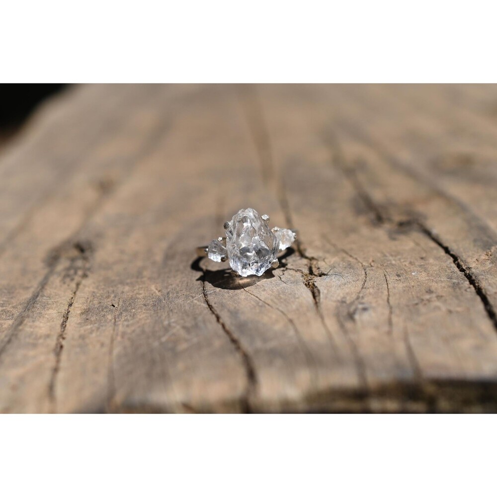 Raw Lake County Diamond Engagement Ring